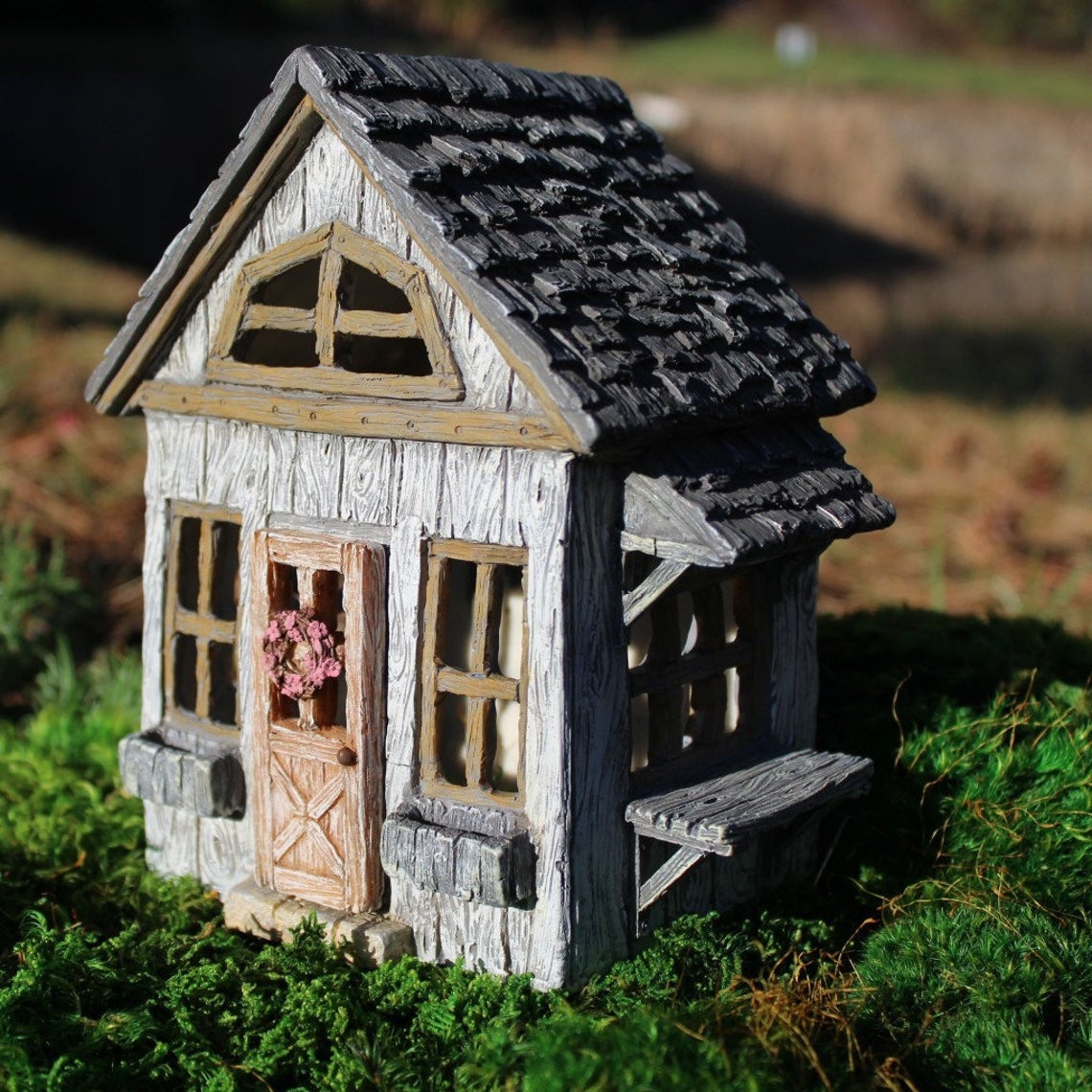 Shingletown Cottage Fairy House Miniature Dollhouse FAIRY GARDEN Accessories 